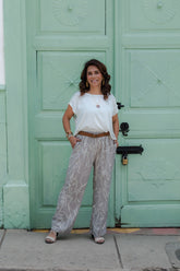 Pantalón Anastacia con bolsillos y cintura enresortada - Miró